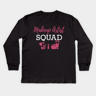 Makeup Artist Squad Kids Long Sleeve T-Shirt